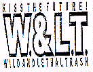 KISS THE FUTURE! W. & L.T. WILD AND LETHAL TRASH - לוגו סימן מסחר