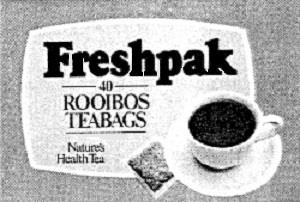 Freshpak 40 rooibos teabags natures health tea - לוגו סימן מסחר רשום