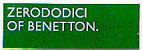 ZERODODICI OF BENETTON. - לוגו סימן מסחר