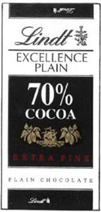 Lindt EXCELLENCE PLAIN 70% COCOA - לוגו סימן מסחר