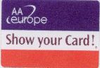 AA europe Show your Card! - לוגו סימן מסחר