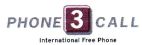 PHONE 3 CALL International Free Phone - לוגו סימן מסחר