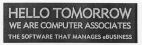 HELLO TOMORROW WE ARE COMPUTER ASSOCIATES THE SOFTWARE THAT MANAGES eBUSINESS - לוגו סימן מסחר