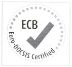 ECB Euro-Docsis Certified - לוגו סימן מסחר