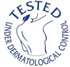 TESTED UNDER DERMATOLOGICAL CONTROL - לוגו סימן מסחר רשום