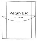 AIGNER in leather - לוגו סימן מסחר
