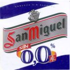 SAN MIGUEL sin 0,0 alc. cerveza sin alcohol - לוגו סימן מסחר רשום