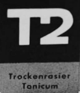 T2 Trockenrasier Tonicum - לוגו סימן מסחר