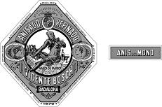 ANIS del MONO ANISADO REFINADO VICENTE BOSCH BADALONA - לוגו סימן מסחר רשום