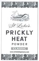 ST. LUKES PRICKLY HEAT POWDER - לוגו סימן מסחר רשום
