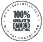 www.idexonline.com 100% GUARANTEED DIAMOND TRANSACTIONS - לוגו סימן מסחר רשום