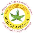 THE BRITISH ALLERGY FOUNDATION SEAL OF APPROVAL - לוגו סימן מסחר