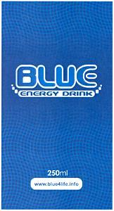 blue energy drink www.blue4life.info - לוגו סימן מסחר