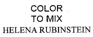HELENA RUBINSTEIN COLOR TO MIX - לוגו סימן מסחר רשום