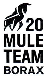 20 MULE TEAM BORAX - לוגו סימן מסחר רשום