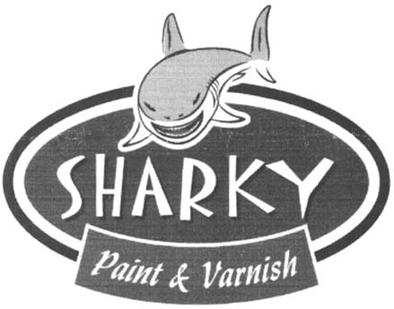 SHARKY PAINT & VARNISH - לוגו סימן מסחר
