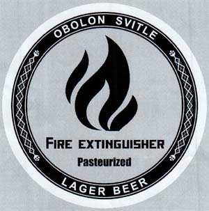 OBOLON SVITLE FIRE EXTINGUISHER Pasteurized LAGER BEER - לוגו סימן מסחר