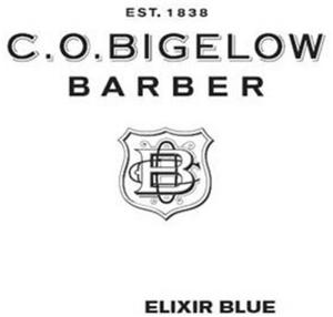 C.O. BIGELOW BARBER ELIXIR BLUE EST. 1838 COB - לוגו סימן מסחר רשום