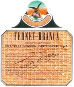 FERNET - BRANCA fratelli  branca distillerie s.p.a - לוגו סימן מסחר רשום