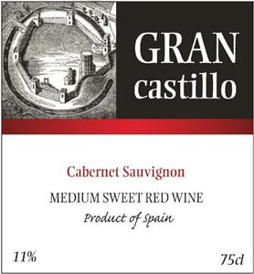 GRAN castillo Cabernet Sauvignon MEDIUM SWEET RED WINE - לוגו סימן מסחר רשום