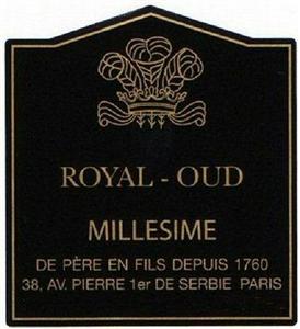 ROYAL-OUD MILLESIME DE PÈRE EN FILS DEPUIS 1760 38, AV. PIERRE 1er DE SERBIE PARIS - לוגו סימן מסחר רשום