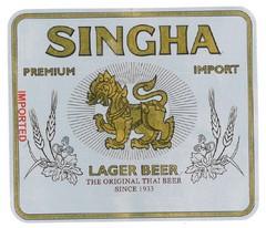 SINGHA LAGER BEER - לוגו סימן מסחר רשום