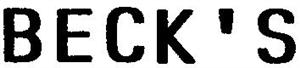 BECK'S - לוגו סימן מסחר רשום