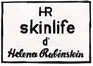 HR skinlife d' Helena Rubinstein - לוגו סימן מסחר