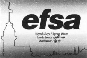 efsa Kaynak Suyu /Spring Water / Eau de Source / Quellwasser - לוגו סימן מסחר