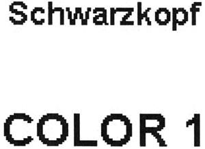 Schwarzkopf COLOR 1 - לוגו סימן מסחר רשום