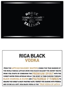 RIGA BLACK VODKA HOUSE OF BALZAMS - לוגו סימן מסחר
