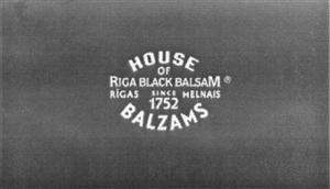 HOUSE OF RIGA BLACK BALSAM RIGAS MELNAIS BALZAMS SINCE 1752 - לוגו סימן מסחר רשום