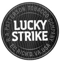 LUCKY STRIKE R.A. PATTERSON TOBACCO COMPANY Est. RICH`D. VA.USA - לוגו סימן מסחר
