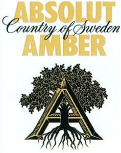A ABSOLUT AMBER Country of Sweden - לוגו סימן מסחר