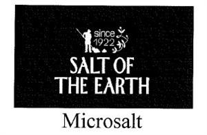 since 1922 SALT OF THE EARTH Microsalt - לוגו סימן מסחר