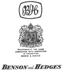 BENSON AND HEDGES   B & H - לוגו סימן מסחר