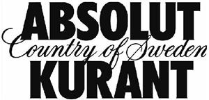 ABSOLUT KURANT Country of Sweden - לוגו סימן מסחר רשום