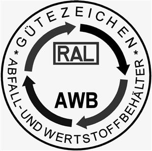 GÜTEZEICHEN ABFALL- UND WERTSTOFFBEHÄLTER RAL AWB - לוגו סימן מסחר רשום