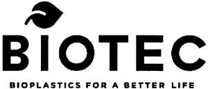 BIOTEC BIOPLASTICS FOR A BETTER LIFE - לוגו סימן מסחר