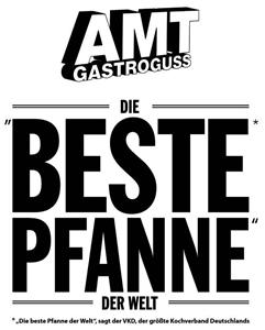 AMT GASTROGUSS DIE "BESTE* PFANNE" DER WELT *"Die beste Pfanne der Welt", sagt der VKD, der größte Kochverband Deutschlands - לוגו סימן מסחר