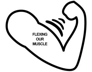 FLEXING OUR MUSCLE - לוגו סימן מסחר