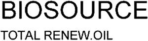 BIOSOURCE TOTAL RENEW.OIL - לוגו סימן מסחר