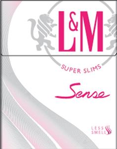 L & M SUPER SLIMS SENSE LESS SMELL - לוגו סימן מסחר