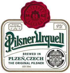 Pilsner Urquell BREWED IN PLZEN, CZECH THE ORIGINAL PILSNER PLZENSKY PRAZDROJ 1842 - לוגו סימן מסחר רשום