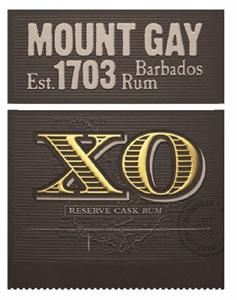 MOUNT GAY EST.1703 BARBADOS RUM XO RESERVE CASK RUM - לוגו סימן מסחר