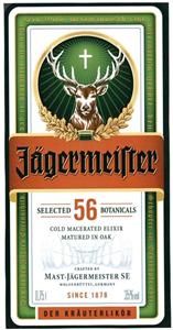 Jägermeister SELECTED 56 BOTANICALS - לוגו סימן מסחר רשום