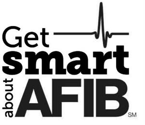 GET SMART ABOUT AFIB sm - לוגו סימן מסחר