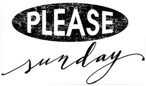 PLEASE sunday - לוגו סימן מסחר