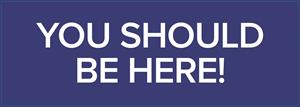YOU SHOULD BE HERE! - לוגו סימן מסחר