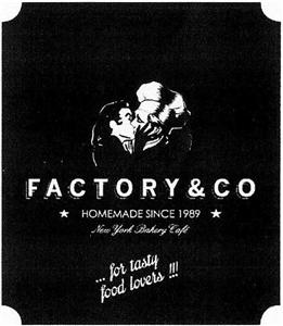 FACTORY & CO HOMEMADE SINCE 1989 New York Bakery Café … for tasty food lovers!!! - לוגו סימן מסחר רשום